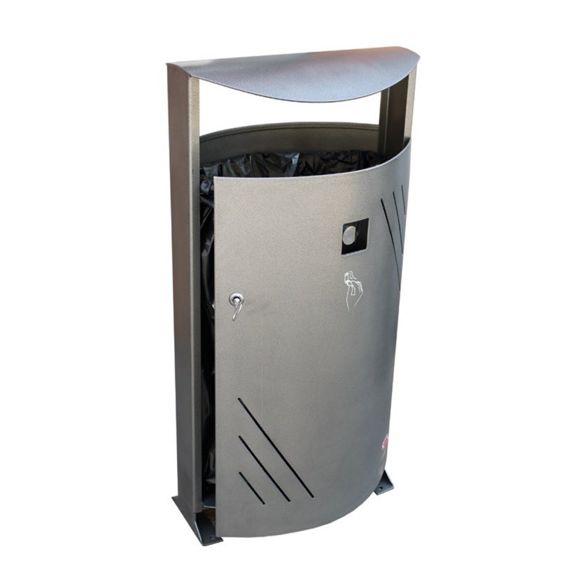 Corbeille Pau cendrier acier mobilier urbain solide ville poubelle