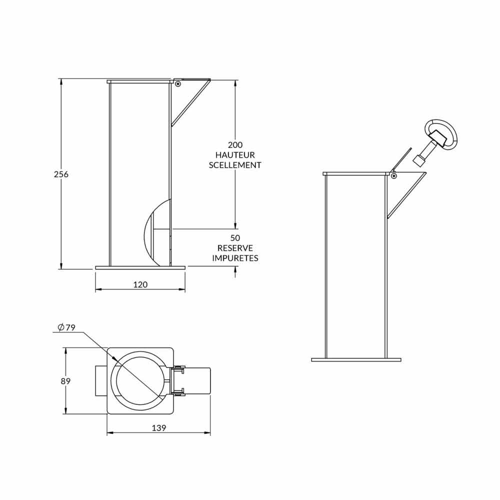 Potelet amovible décoratif