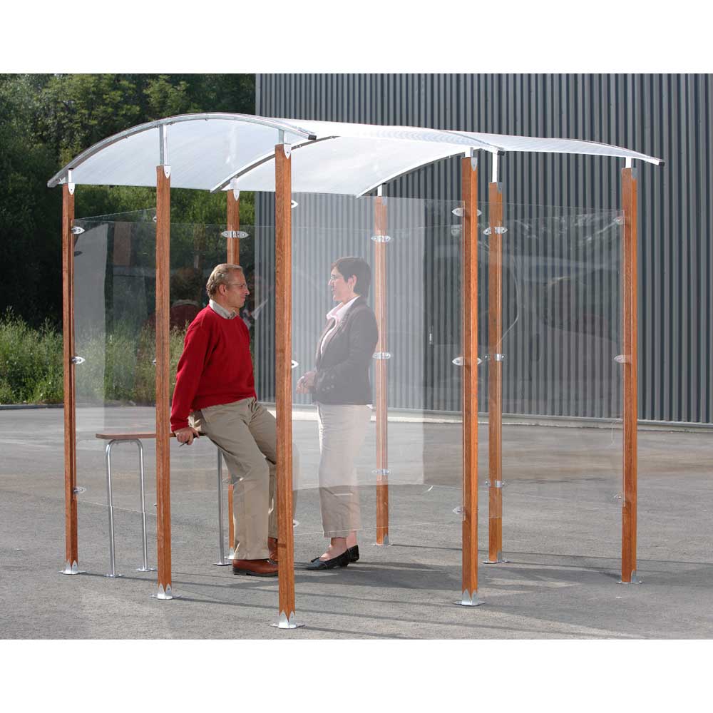 Abri fumeurs Simply bois