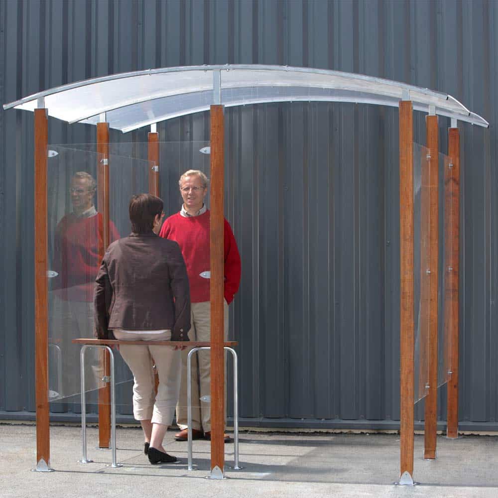 Abri fumeurs Simply bois