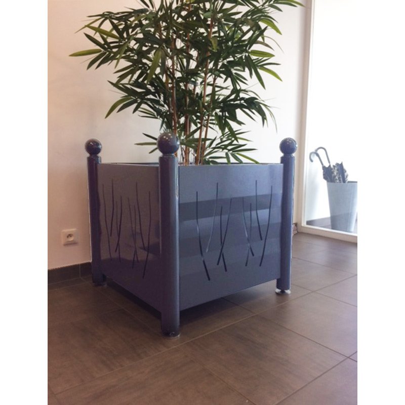 Jardinière Occitanie acier tête boule1