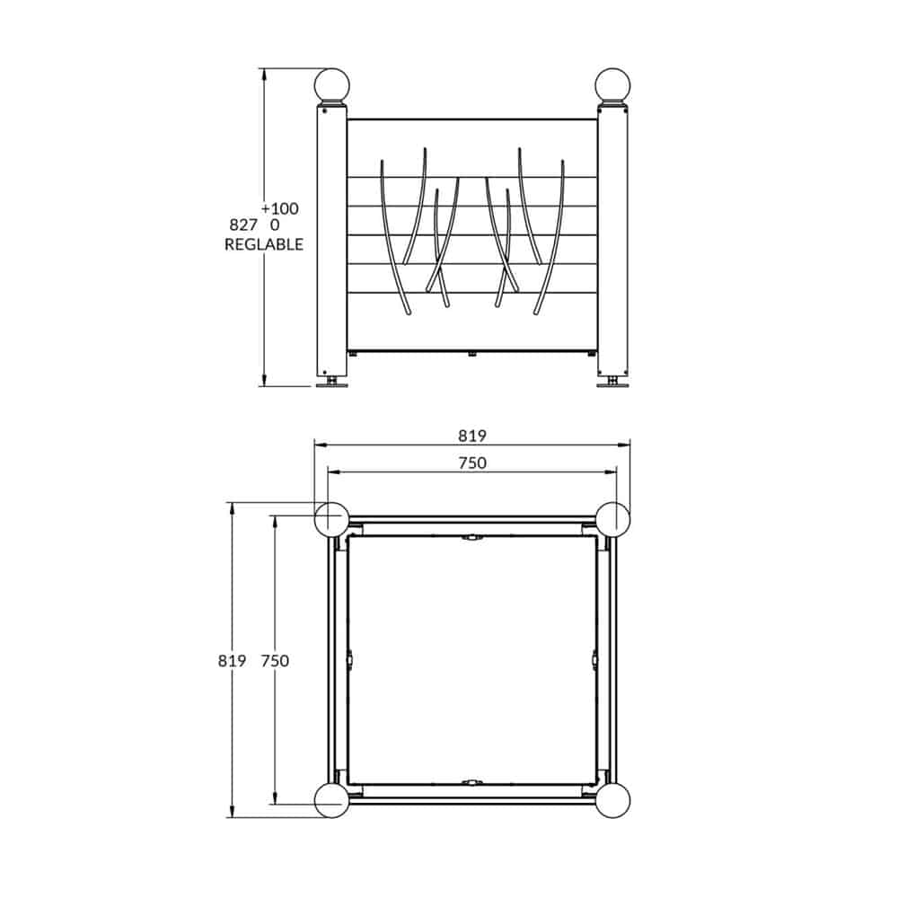 Jardinière Occitanie acier