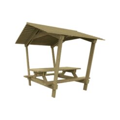 Table de pique-nique avec abri