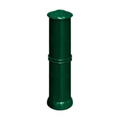 Bollard cylindrique vert de style classique urbain