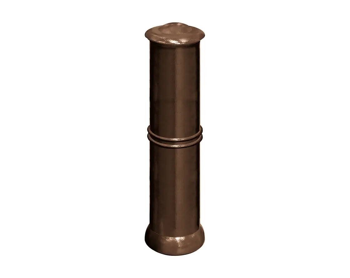 Borne de protection cylindrique en fonte bronze patiné