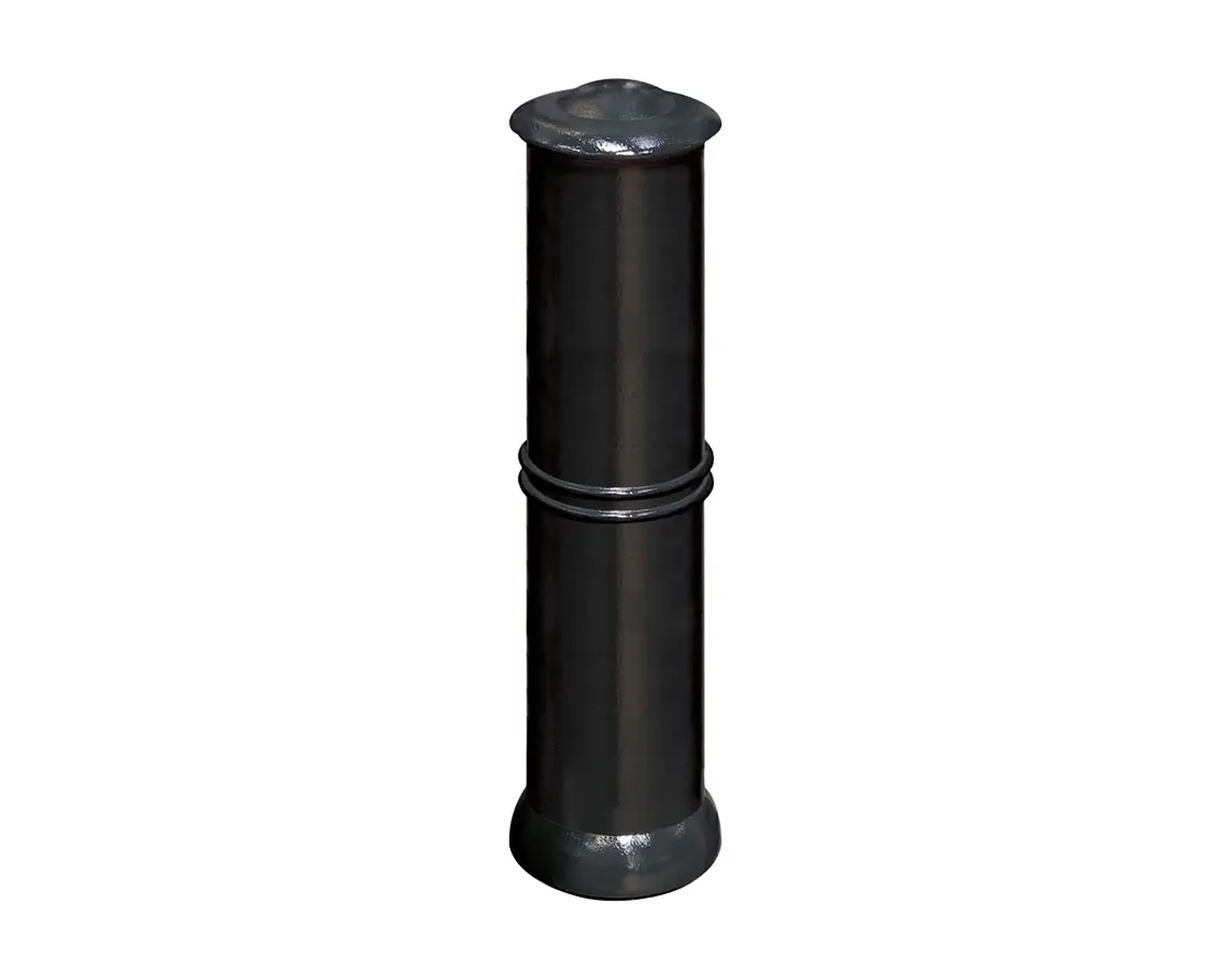 Borne de sécurité cylindrique noire en fonte